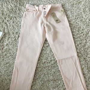 NWT Anthro LEVI'S "Wedgie" pink size 29Wx28L
